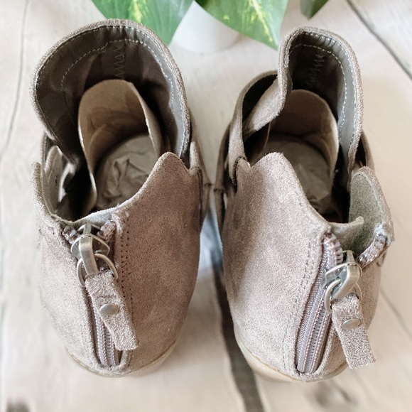 Ankle Boots Cutout Style Winter Booties - Greyish/Brownish - Size 8 - Picture 5 of 7